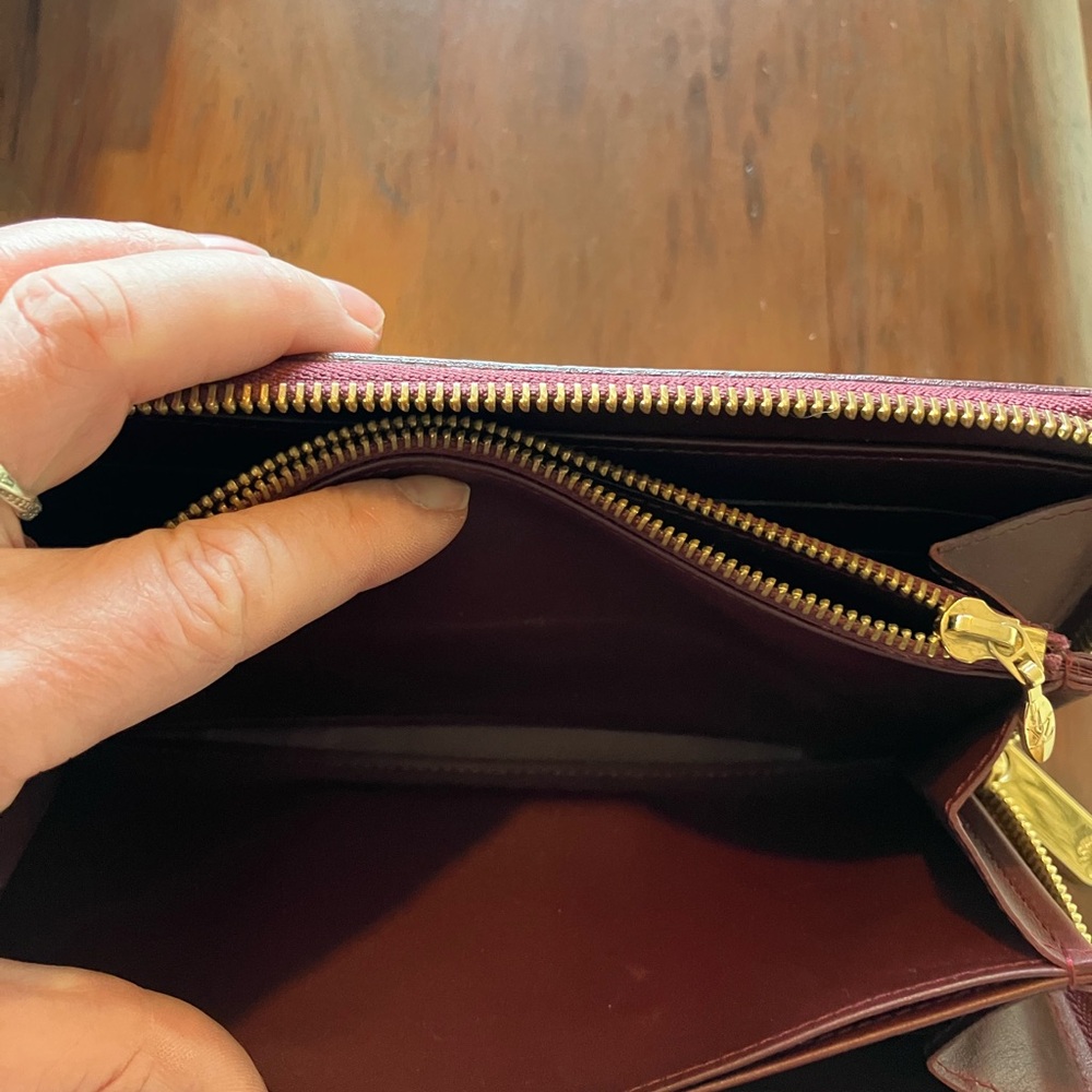 Louis Vuitton Limited Edition Red and Pink Leopard Zip Wallet with Gold Hardware - Picture 9 of 11